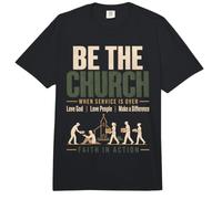 Be The Church When Service is Over Faith Action Christian Comfort Colors Adult Heavyweight T-Shirt