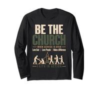 Be The Church When Service is Over Faith Action Christian Manga Larga