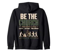 Be The Church When Service is Over Faith Action Christian Sudadera con Capucha