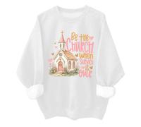 Be The Church When Service Is Over - Sudadera de fe cristiana, blanco, S