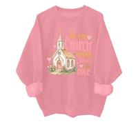 Be The Church When Service Is Over - Sudadera de fe cristiana, rosa, XXL