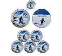 Be the Damn Penguin Coin, "Some Are Just Yours" - Monedas de bolsillo inspiradoras de doble cara, regalo inspirador para familiares, amigos y seres queridos (5 unidades)