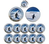 Be the Damn Penguin Coin, "Some Are Just Yours" - Monedas de bolsillo inspiradoras de doble cara, regalo inspirador para familiares, amigos y seres queridos (10 unidades)