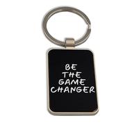 Be The Game Changer Gaming Life, llavero de cristal negro, llavero personalizado