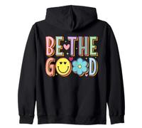 Be The Good Happy Face Flower Retro Positivo Lindo Gráfico Sudadera con Capucha