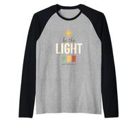 Be The Light, Matthew 5:14 Retro Star Christian Camiseta Manga Raglan