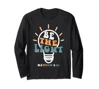 Be The Light Shirt Inspirational Religious Graphic Tees Manga Larga