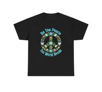 Be The Peace The World Needs Graphic T Shirt Heavy Cotton tee Black 3XL