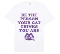 Be The Person Your Cat Thinks You Are Comfort Colors Adult Heavyweight T-Shirt