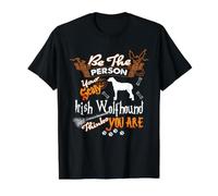 Be The Person Your Scary Irish Wolfhound Dog Halloween Camiseta gráfica económica, Hombre, Negro, M