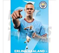 Be The Star Posters Haaland Man City - Póster de acción 22/23, con licencia oficial (sin marco, A3), color azul cielo