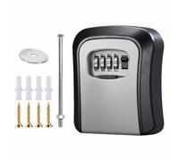 BE-TOOL Caja fuerte para llaves montada en la pared, tamaño M, color gris, con combinación de 4 dígitos, resistente a la intemperie, para el hogar, garaje, escuela, padres ancianos