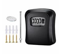 BE-TOOL Caja fuerte para llaves montada en la pared, tamaño M, color negro, con combinación de 4 dígitos, resistente a la intemperie, para el hogar, garaje, escuela, padres ancianos