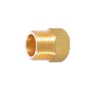 BE-TOOL Conector reductor de buje hexagonal de latón F3/8 a M de rosca de 1/8, accesorio de tubería roscado de latón premium para conexión de tuberías, conversión de transporte de gas