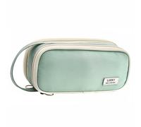 BE-TOOL Estuche para lápices de gran capacidad, con cremallera estética, de gran capacidad, portátil, para niñas, mujeres, adultos, escuela, oficina, estudiantes universitarios, Green, 22cm*6cm*10cm