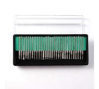 BE-TOOL - Juego de 30 brocas de diamante de 2,35 mm/3 mm para amolar vidrio, piedra preciosa, metal, accesorios, color plateado