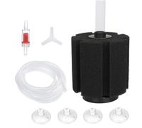 BE-TOOL Kit de filtro de esponja biológica para acuario, filtro de esponja biológica con tubo de succión de 3 m, conector de válvula de retención y conector en Y, accesorios para peceras para