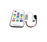 BE-TOOL Mando a distancia LED, DC5-24V para tiras LED de píxeles WS2811 | Plástico, voltaje de entrada DC5-24V, para diferentes tiras LED, alcance hasta 20 metros, 2048 píxeles