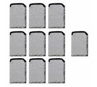 BE-TOOL Paquete de 10 filtros de malla Oxford para acuario con cremallera, bolsas de filtro de malla fina para carbón activado, anillos de cerámica, biosferas, 10 x 15 cm, color negro