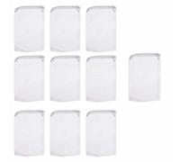 BE-TOOL Paquete de 10 filtros de malla Oxford para acuario con cremallera, bolsas de filtro de malla fina para carbón activado, anillos de cerámica, biosferas, 15 x 25 cm, color blanco