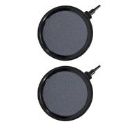 BE-TOOL Paquete de 2 discos de anillo de burbujas de piedra de aire, 10,5 cm, ajustable, piedra de aire para acuario, redondos, duraderos, para manguera de 4 mm/8 mm, para estanques de acuarios