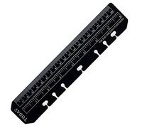 BE-TOOL - Regla A5 de plástico negro de Filofax para carpeta de 6 anillas recargable, organizador diario