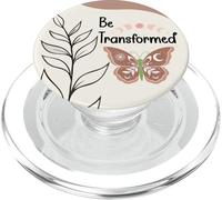 Be Transformed Butterfly Christian Bible Verse Romans 12:2 PopSockets PopGrip para MagSafe