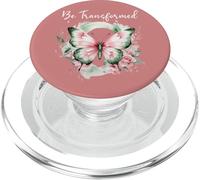 Be Transformed Butterfly Christian Bible Verse Romans 12:2 PopSockets PopGrip para MagSafe