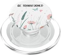 Be Transformed Butterfly Christian Romans 12:2 Bible Verse PopSockets PopGrip para MagSafe