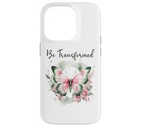 Be Transformed Romans 12:2 Butterfly Christian Bible Verse Carcasa para iPhone 14 Pro