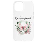Be Transformed Romans 12:2 Butterfly Christian Bible Verse Carcasa para iPhone 15