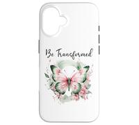 Be Transformed Romans 12:2 Butterfly Christian Bible Verse Carcasa para iPhone 16