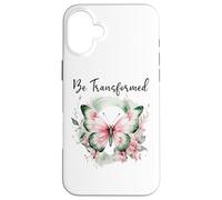 Be Transformed Romans 12:2 Butterfly Christian Bible Verse Carcasa para iPhone 16 Plus