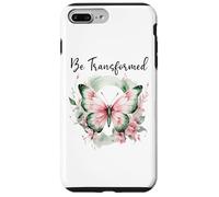 Be Transformed Romans 12:2 Butterfly Christian Bible Verse Carcasa para iPhone 7 Plus/8 Plus