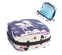 Be Unicorn Flower Sky Clouds - Bolsa de almacenamiento portátil para servilletas sanitarias, Varios colores, 4.7x6.6x6.6 in/12x17x17 cm