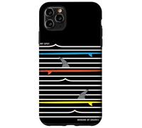 Be Ware of Sharks, Surf Spot, Cool Beach Sharks Design Carcasa para iPhone 11 Pro MAX