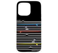 Be Ware of Sharks, Surf Spot, Cool Beach Sharks Design Carcasa para iPhone 15 Pro MAX