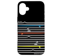 Be Ware of Sharks, Surf Spot, Cool Beach Sharks Design Carcasa para iPhone 16 Plus