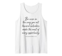 Be Wise Toward Outsiders Colosenses 4:5 Verso bíblico Sabiduría Camiseta sin Mangas