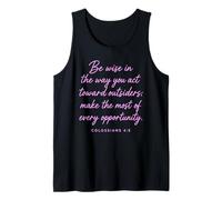 Be Wise Toward Outsiders Colosenses 4:5 Verso bíblico Sabiduría Camiseta sin Mangas