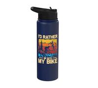 Be with my bike funny mtb bike cycling mountain bike Stainless Steel Insulated Water Bottle