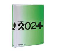 BE YOU Color Neon - Agenda escolar 2023-2024, 12 meses, septiembre 2023 - agosto 2024, agenda escolar con pegatinas y páginas para boceto, con tapa transparente, tamaño grande 13,5 x 18,2 cm