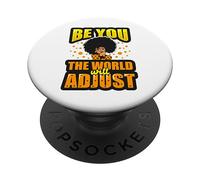 Be You Love Motivación Black Girl Power Women Melanin Magic PopSockets PopGrip Adhesivo