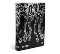 BE YOU - Octopus Small, Agenda escolar 2025-2026, agenda de 12 meses con fecha, formato Easy 12,5 cm x 16,5 cm, sobrecubierta transparente, agenda con adhesivo y marcador, color plateado