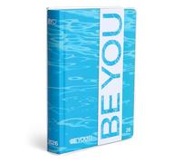 BE YOU - Pattern Sailor, Agenda escolar 2025-2026, agenda de 12 meses con fecha, formato estándar 13,5 cm x 18,2 cm, cubierta superior transparente, diario con adhesivo y marcapáginas
