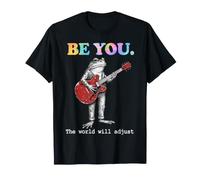 Be You The World Will Adjust Frog Playing Guitar Camiseta
