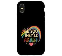 Be You They 'll Adjust Inspiration Colorido Rainbow Carcasa para iPhone X/XS