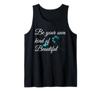 Be Your Own Kind of Beautiful Sign Heart Teal Butterfly Blue Camiseta sin Mangas