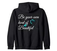 Be Your Own Kind of Beautiful Sign Heart Teal Butterfly Blue Sudadera con Capucha