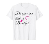 Be Your Own Kind of Beautiful Sign Hot Pink Heart Butterfly Camiseta